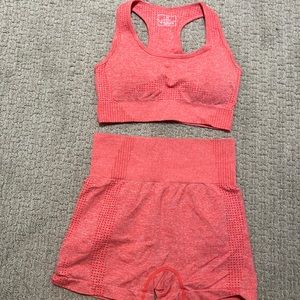 pink workout set size s